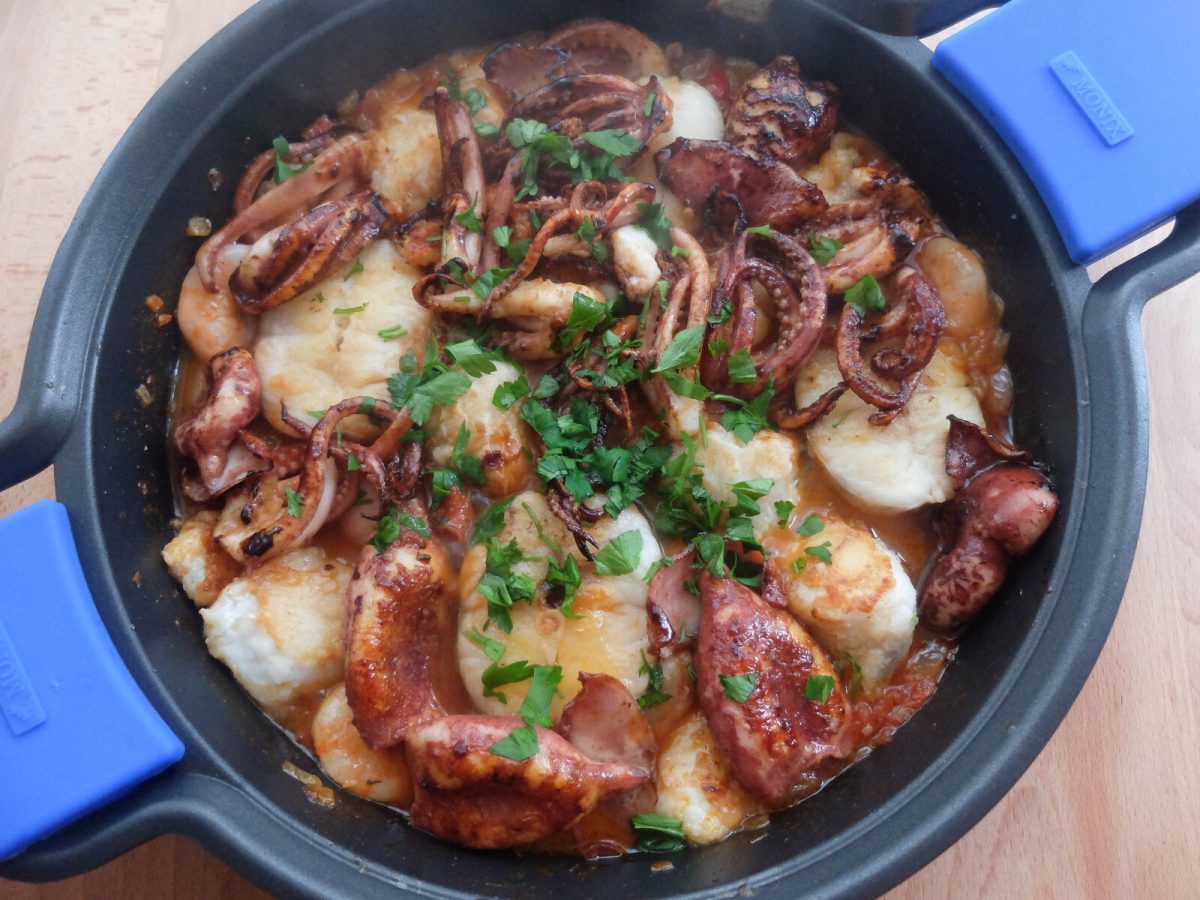 zarzuela de pescado y mariscos paso 26