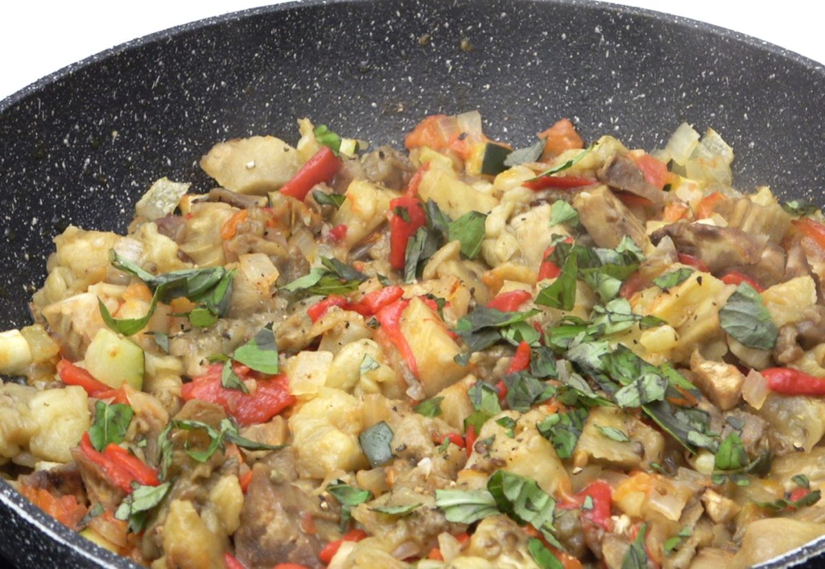 Berenjenas rellenas de verduras paso a paso