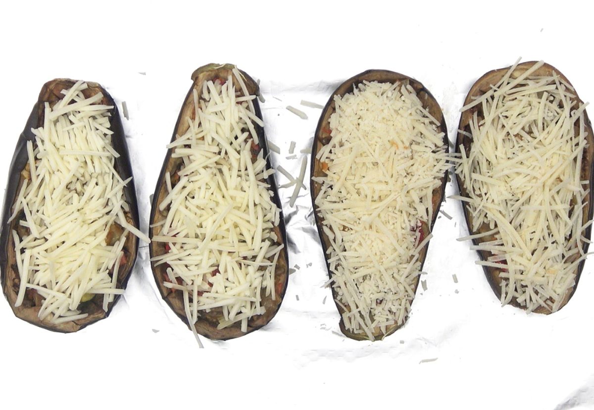 Berenjenas rellenas de verduras paso a paso