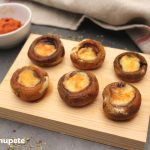 Champiñones rellenos de sobrasada y queso Mahón