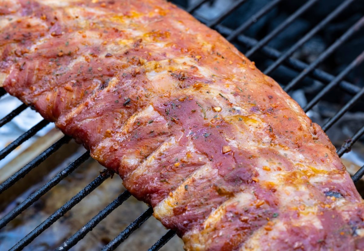 Costillas de cerdo ahumadas con salsa barbacoa