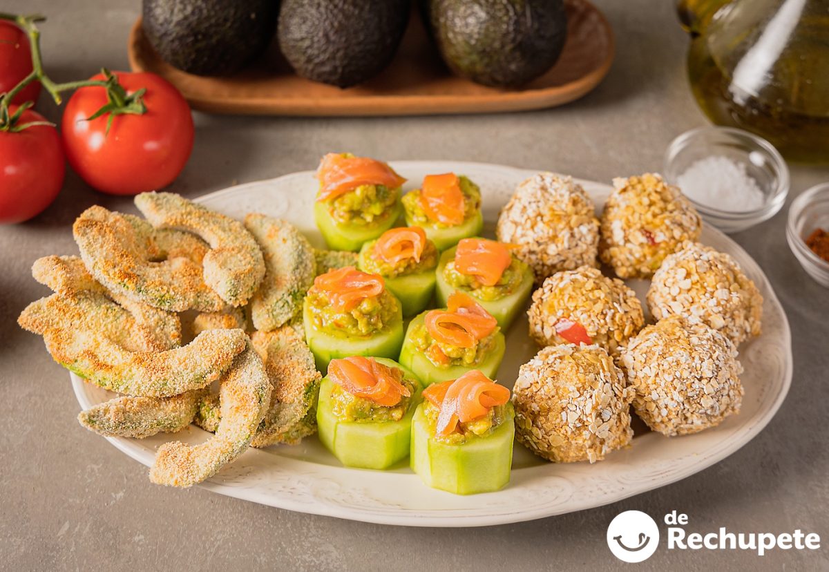  snacks o bocaditos hechos con aguacate. Tapas rápidas y deliciosas