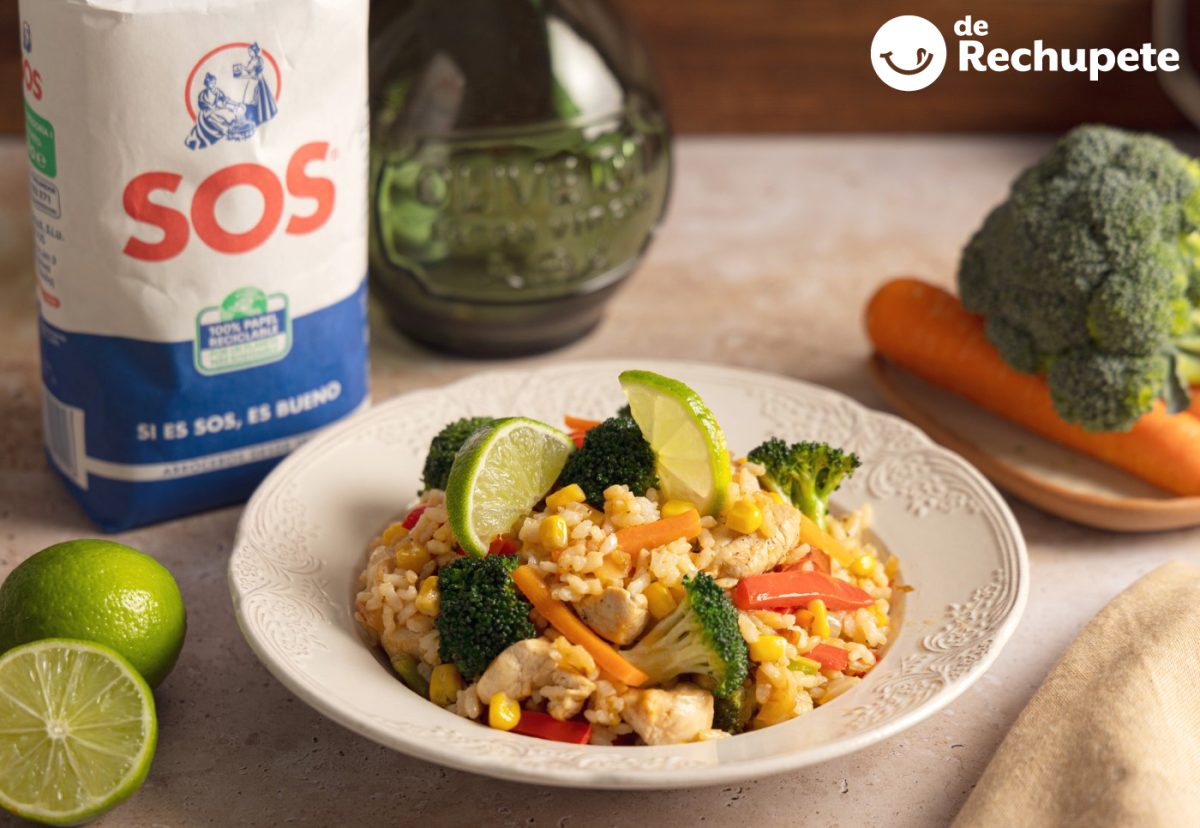 Wok de verduras, pollo y arroz. Un salteado perfecto para niños