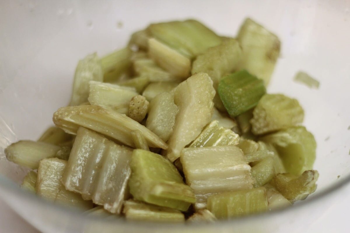cardo en salsa de almendras paso 3