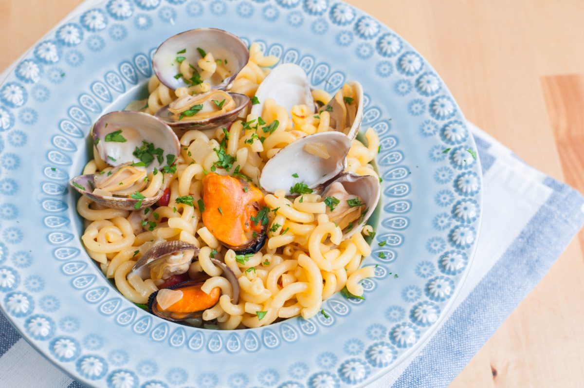 Cazuela de fideos con almejas paso 15