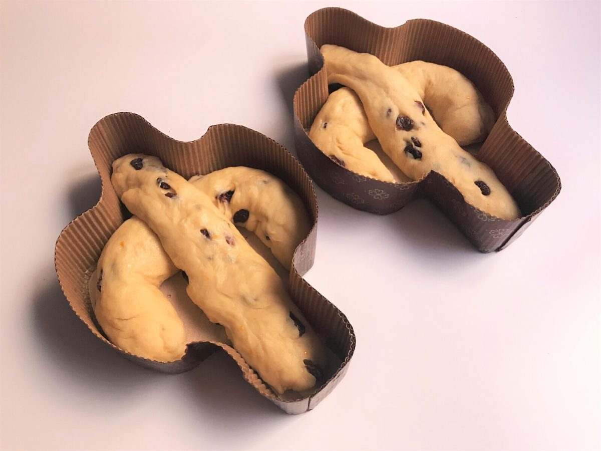 Colomba o paloma de pascua. postre de semana santa