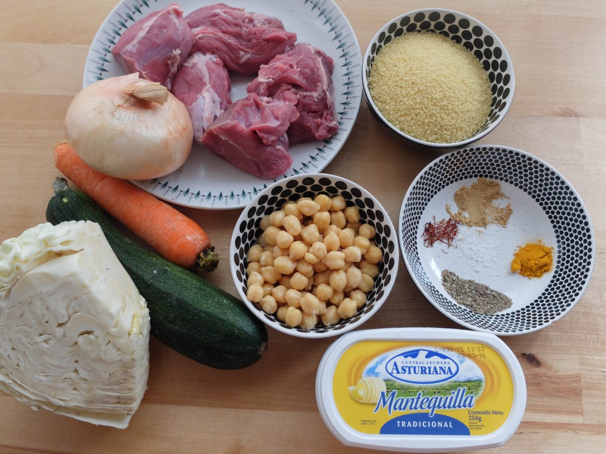 cordero con cous cous a la marroquí paso 1