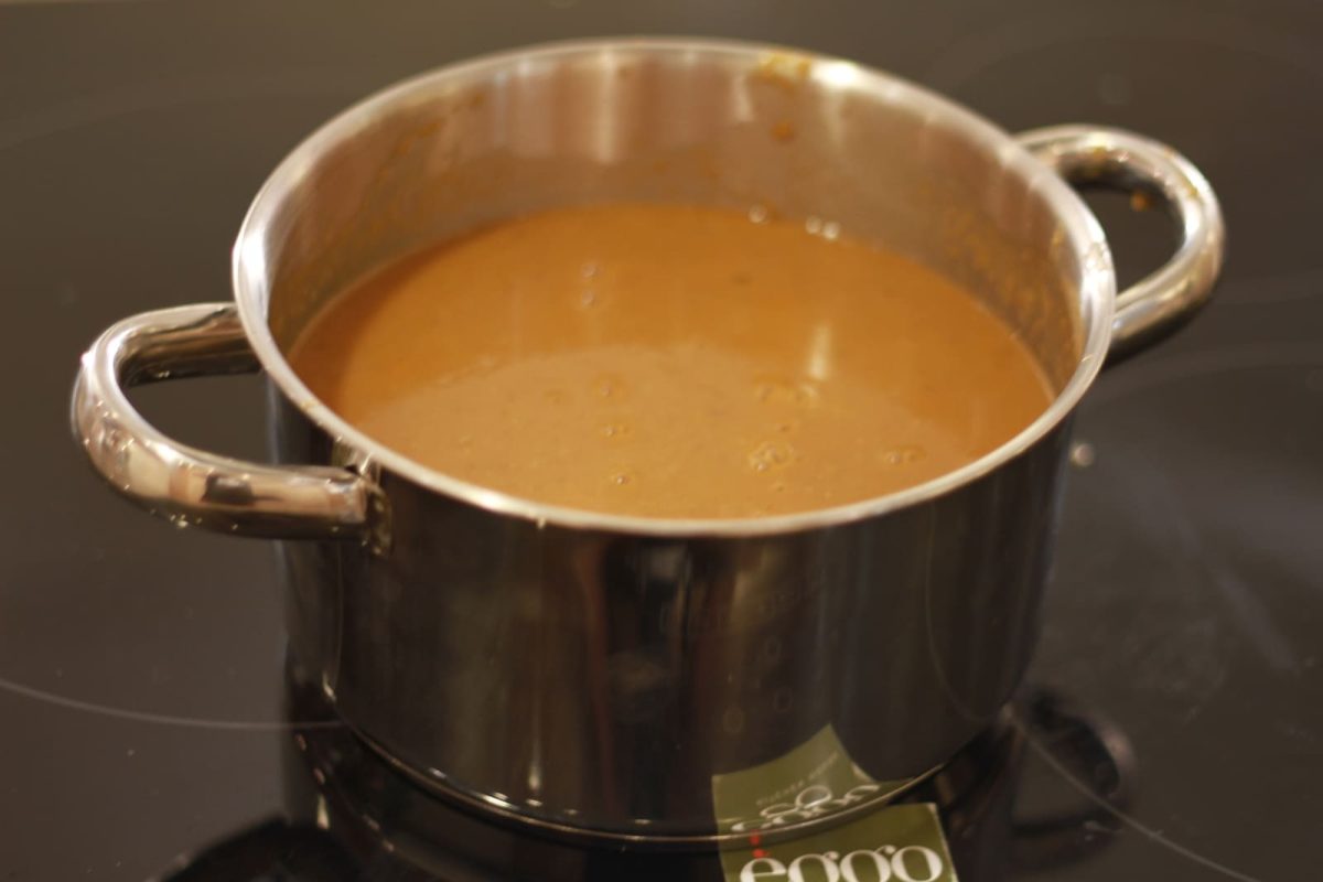 crema de langostinos paso 13