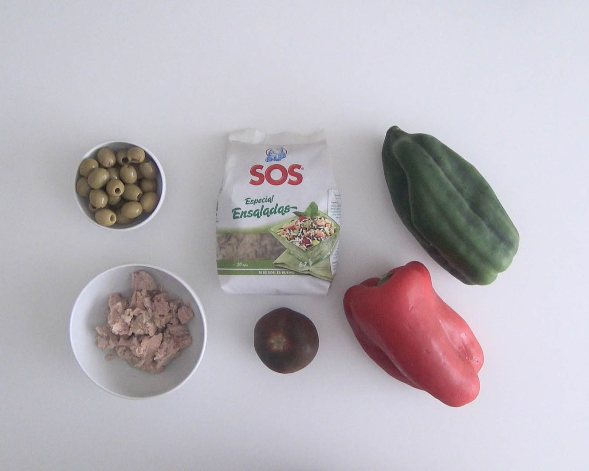 ensalada de arroz campera paso 1