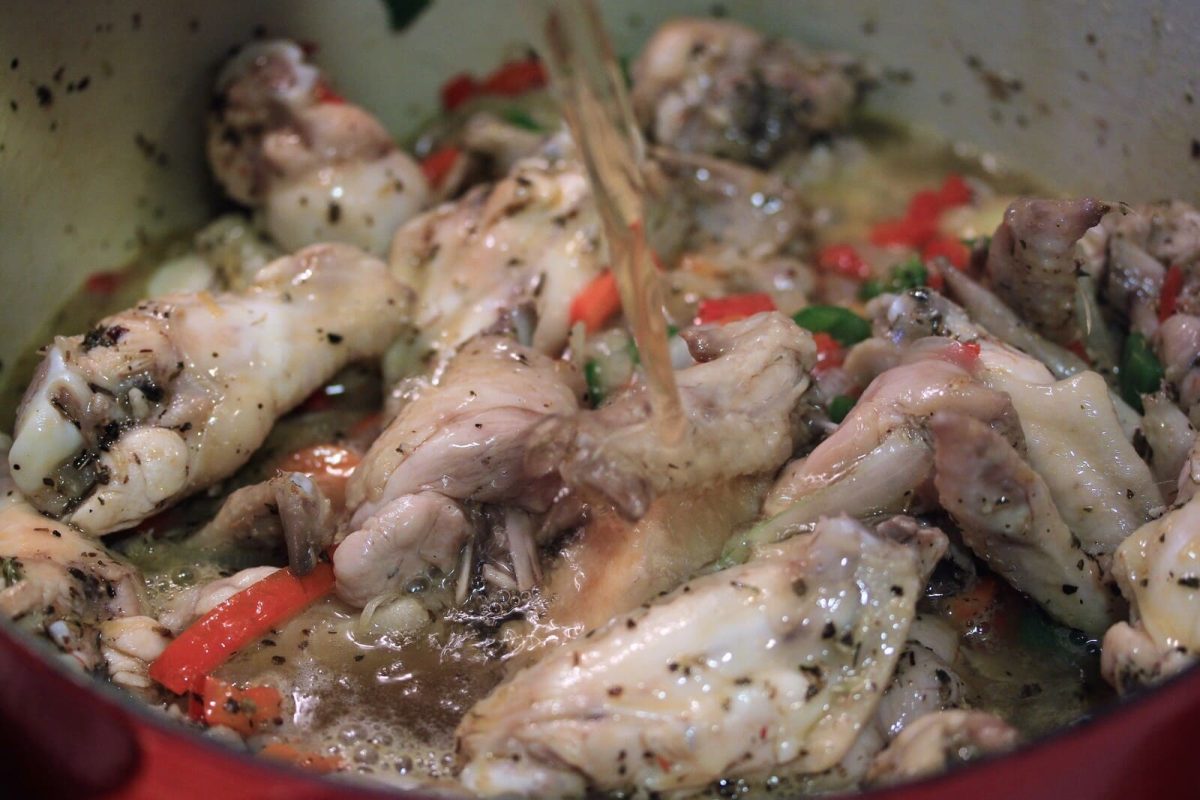estofado de pollo paso 13