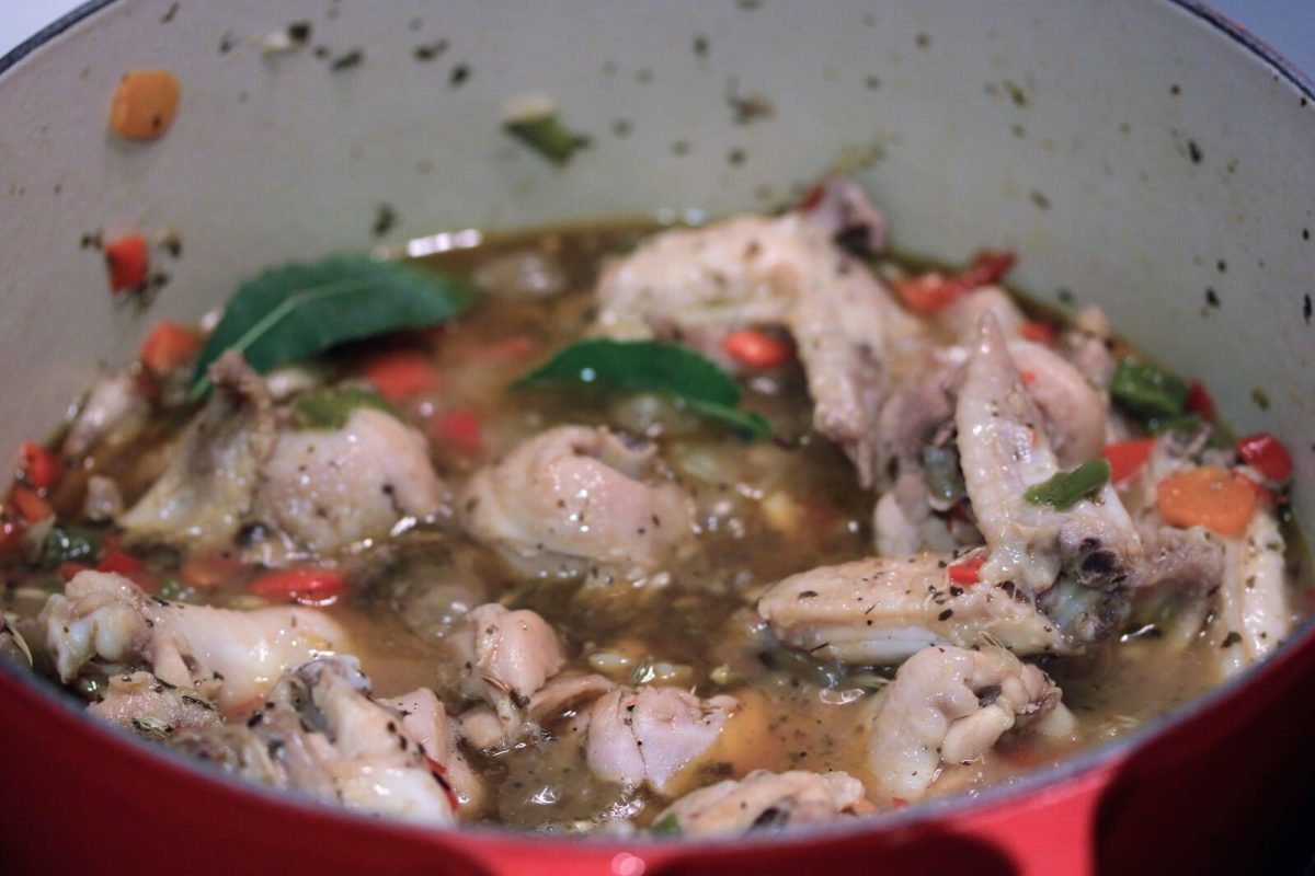 estofado de pollo paso 15