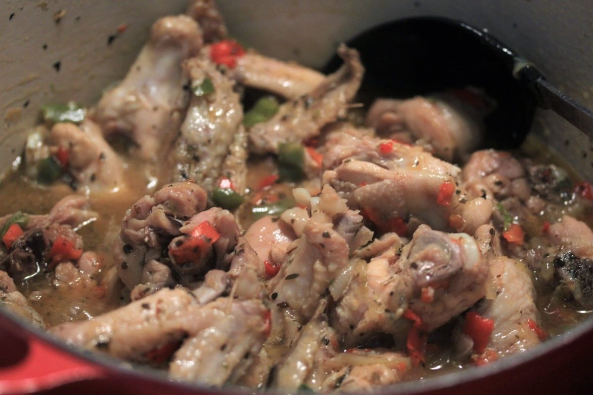 estofado de pollo paso 16