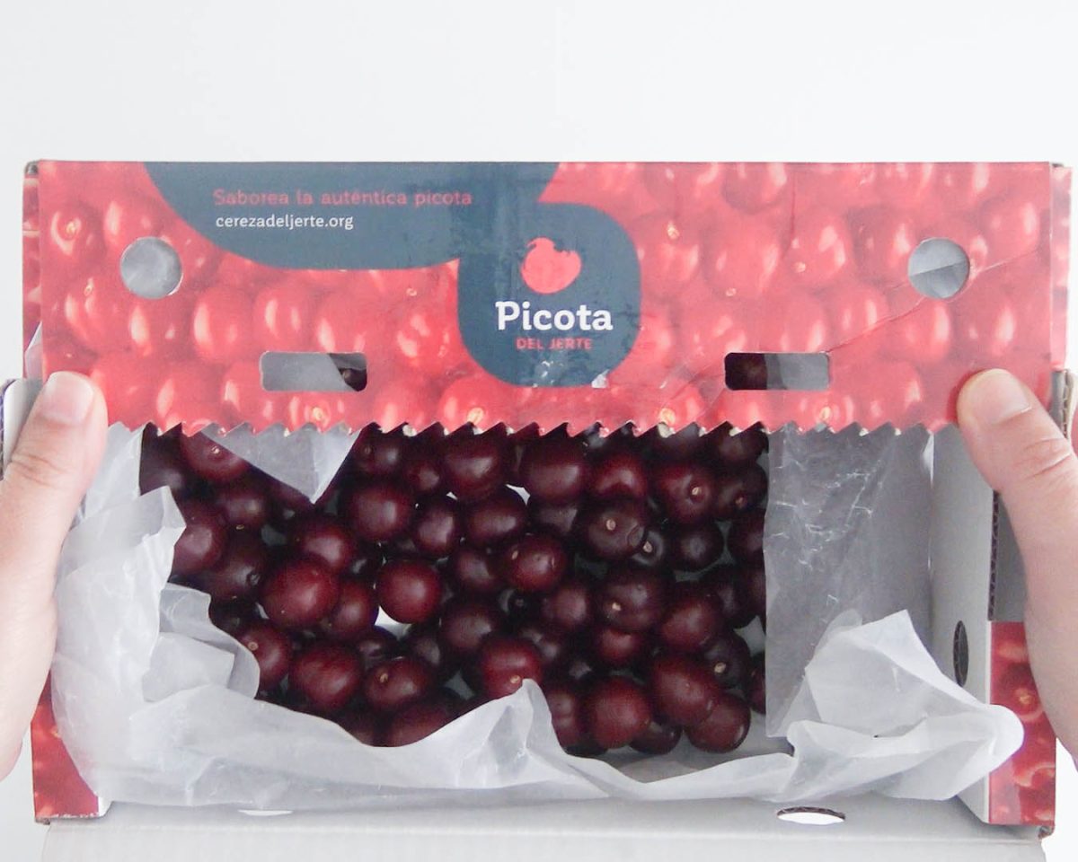 helado de cerezas picotas paso 1