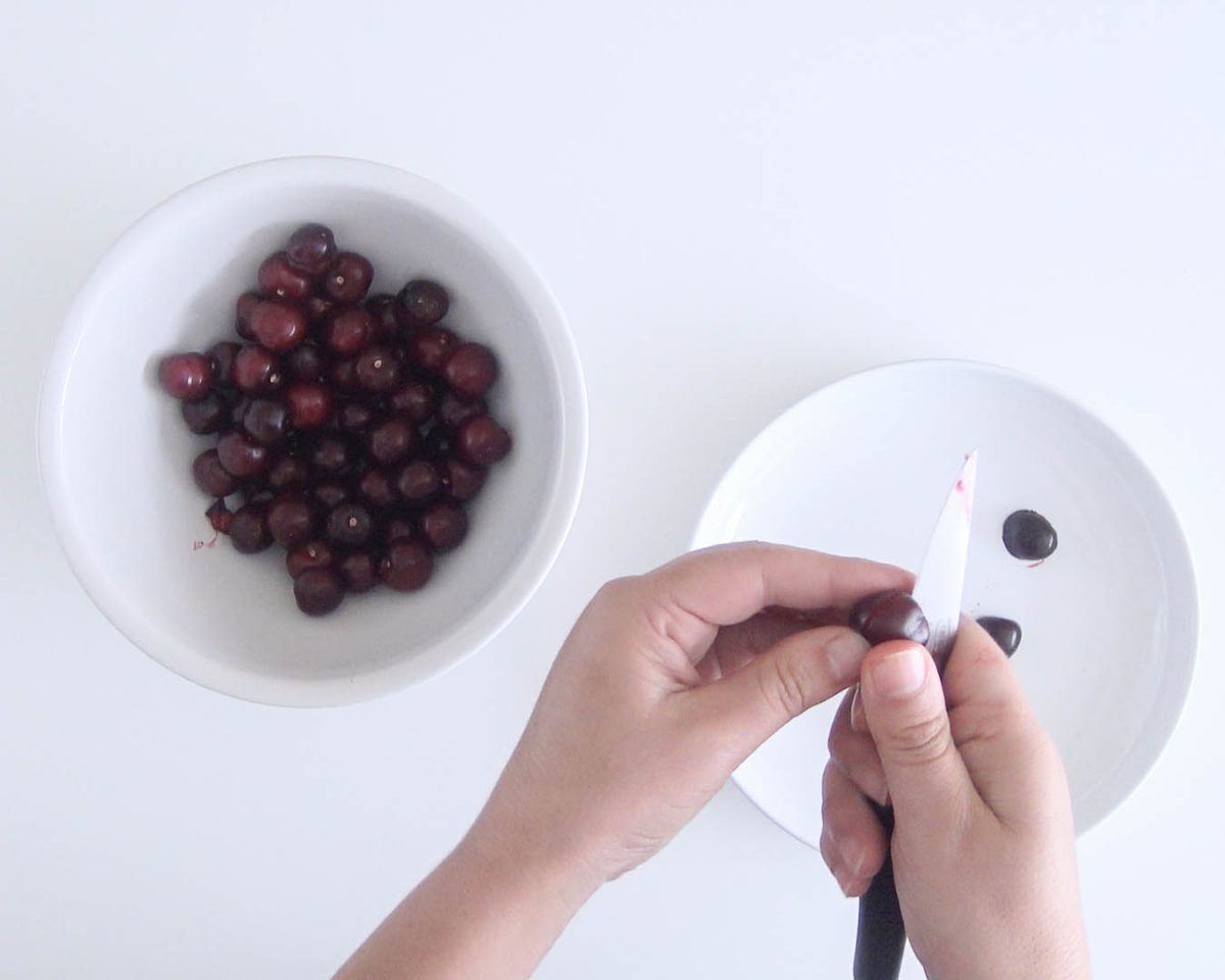 helado de cerezas picotas paso 3