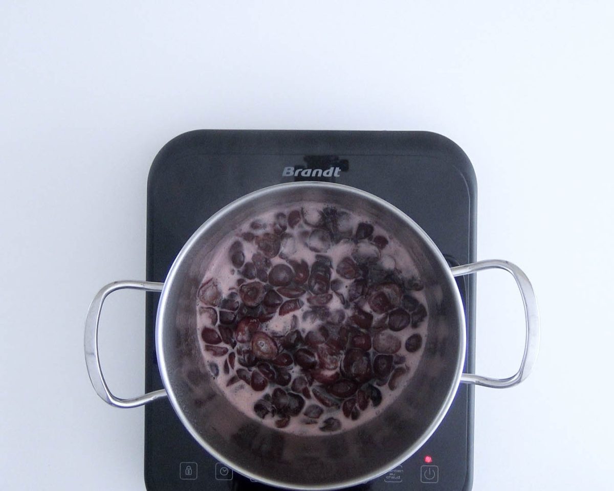 helado de cerezas picotas paso 6