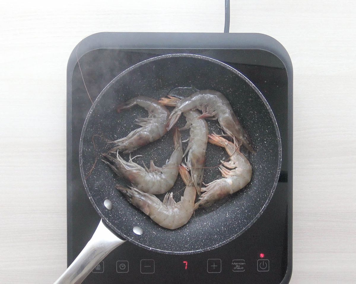 langostinos a la plancha con sal y limón paso 3