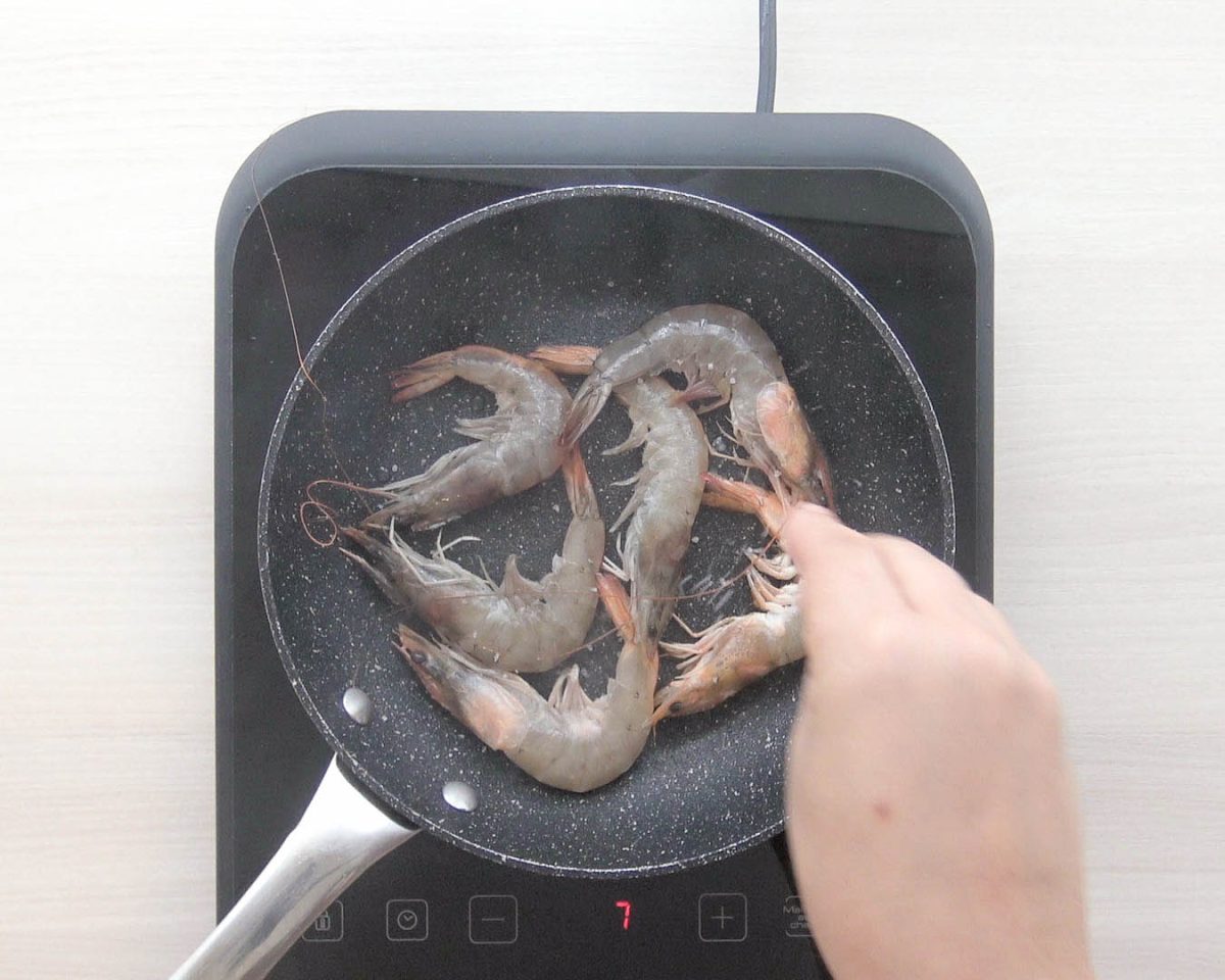 langostinos a la plancha con sal y limón paso 4
