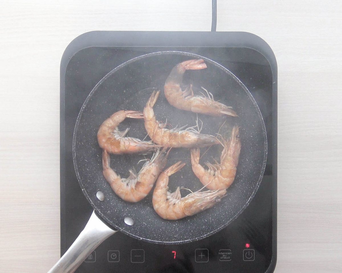 langostinos a la plancha con sal y limón paso 5