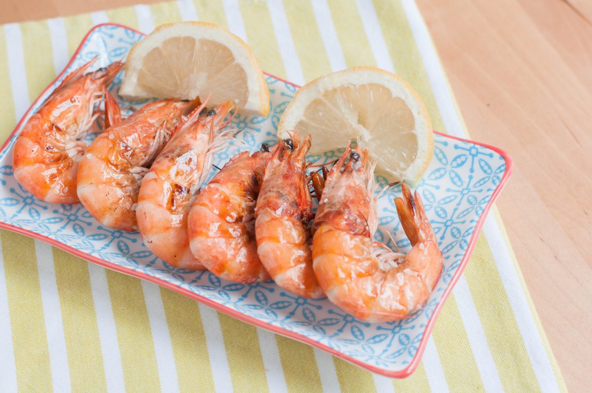 langostinos a la plancha con sal y limón paso 6