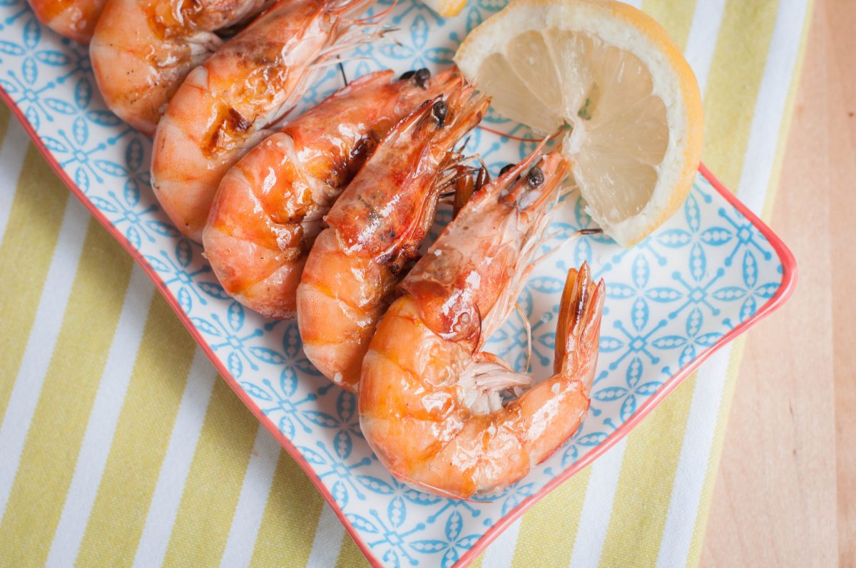 langostinos a la plancha con sal y limón paso 7