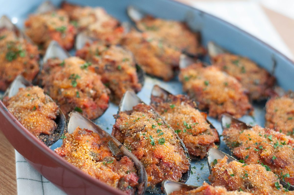 mejillones gratinados a panadeira paso 20