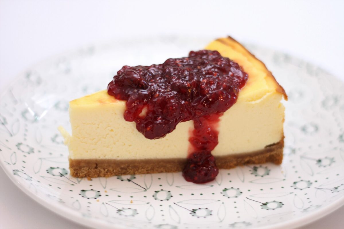 Cheesecake presentación con mermelada