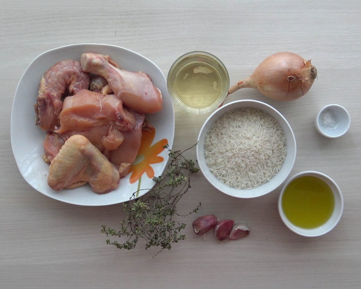 pollo con arroz paso 1