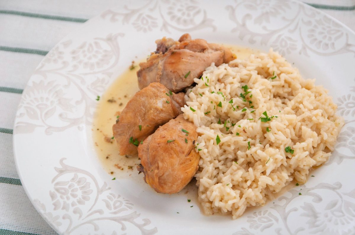pollo con arroz paso 14