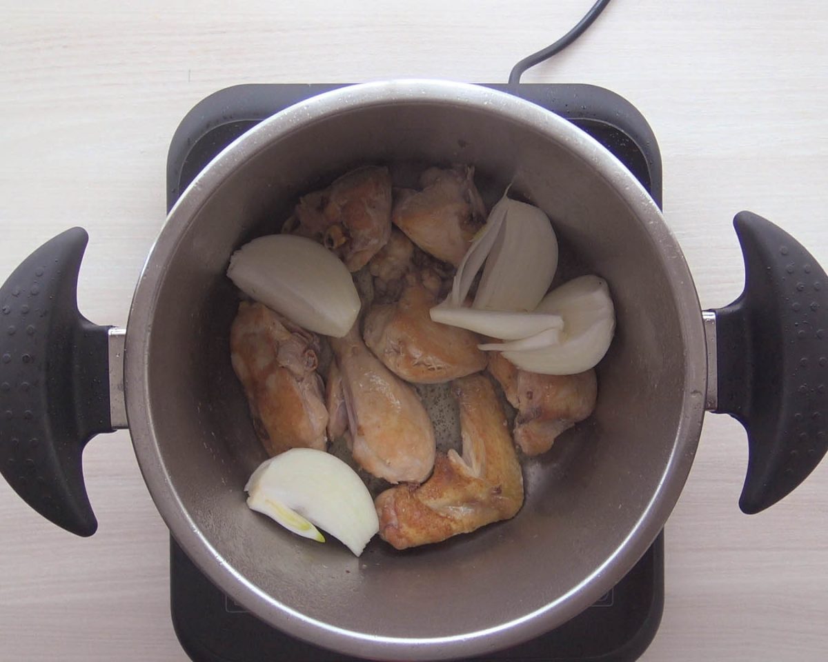 pollo con arroz paso 3