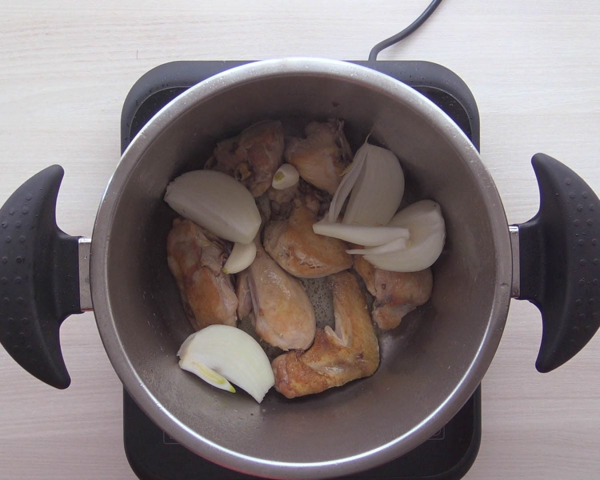 pollo con arroz paso 4