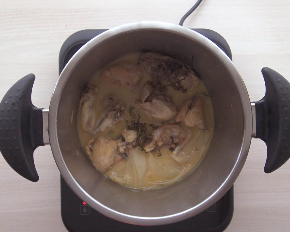 pollo con arroz paso 8