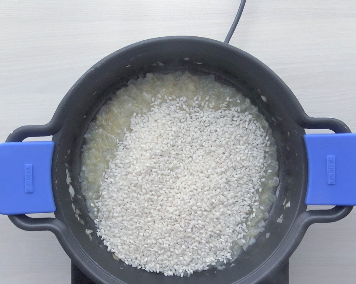 risotto de peras y gorgonzola paso 10
