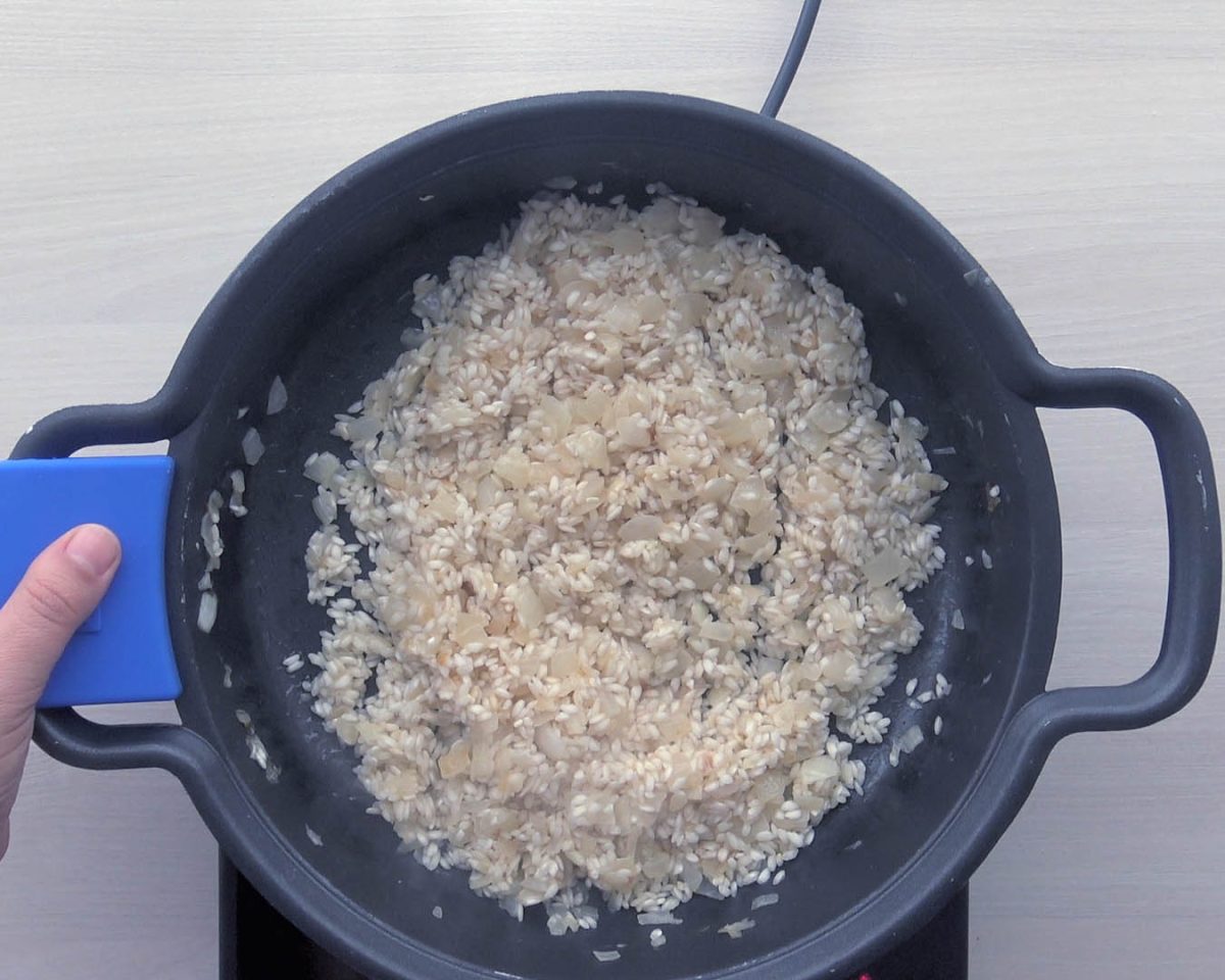 risotto de peras y gorgonzola paso 11