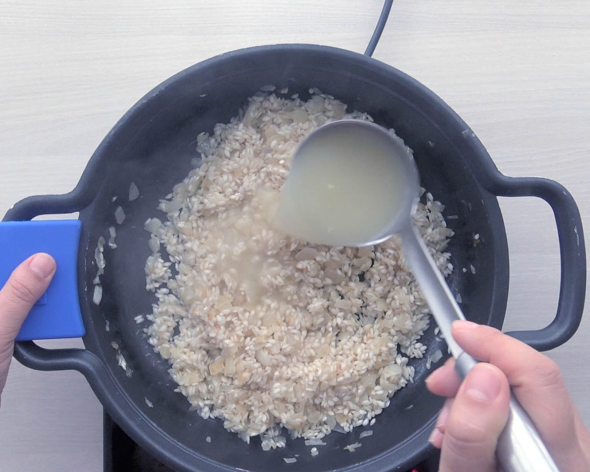 risotto de peras y gorgonzola paso 12