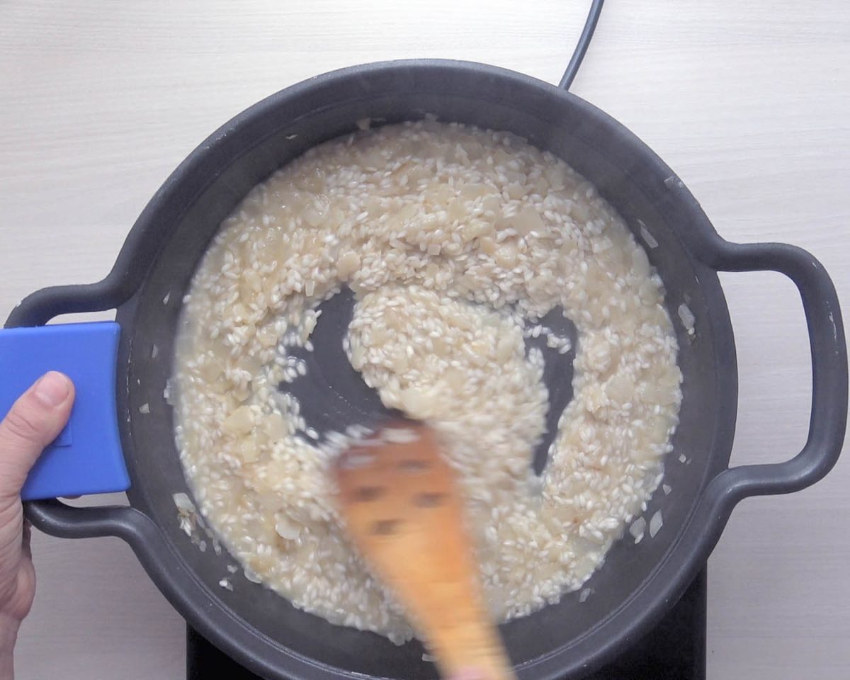 risotto de peras y gorgonzola paso 13