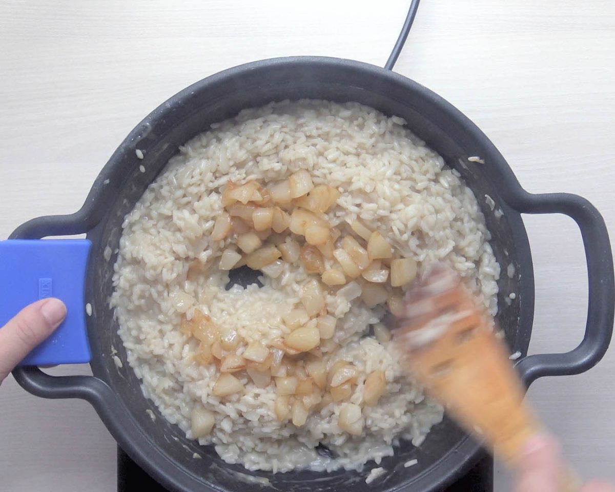 risotto de peras y gorgonzola paso 16