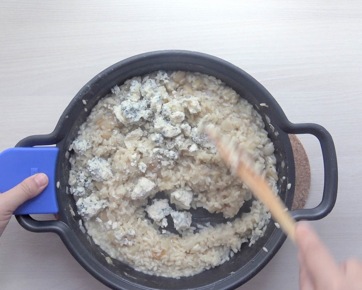 risotto de peras y gorgonzola paso 18