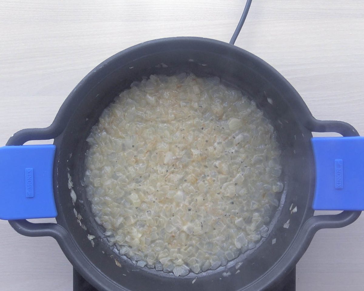 risotto de peras y gorgonzola paso 9