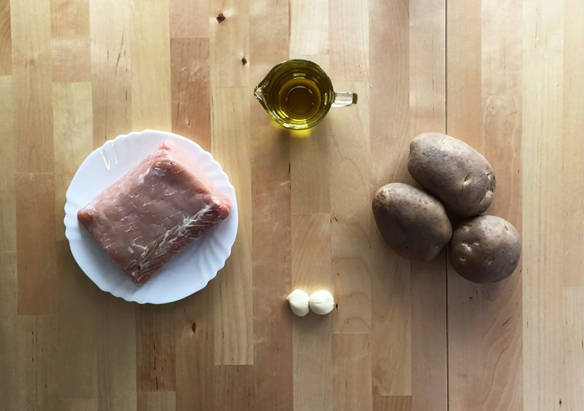 zorza con patatas receta gallega paso 1