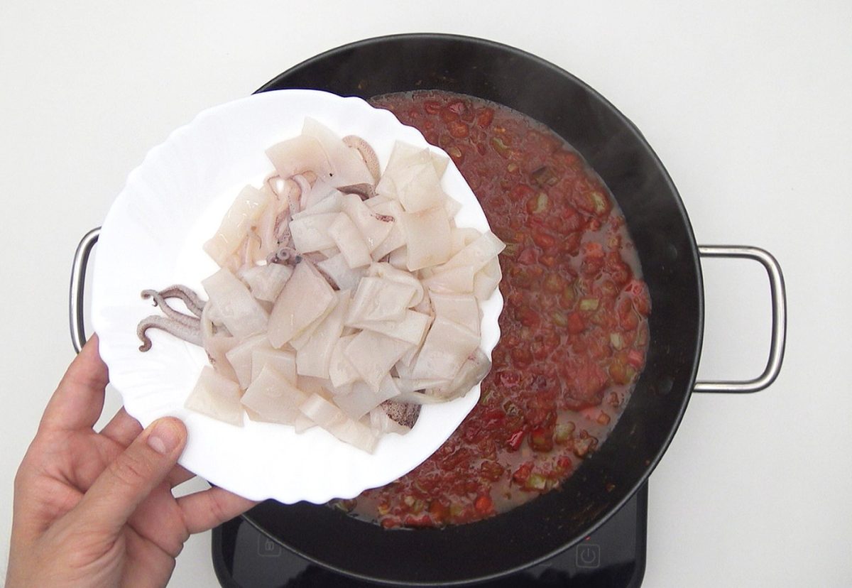 Arroz con calamares.