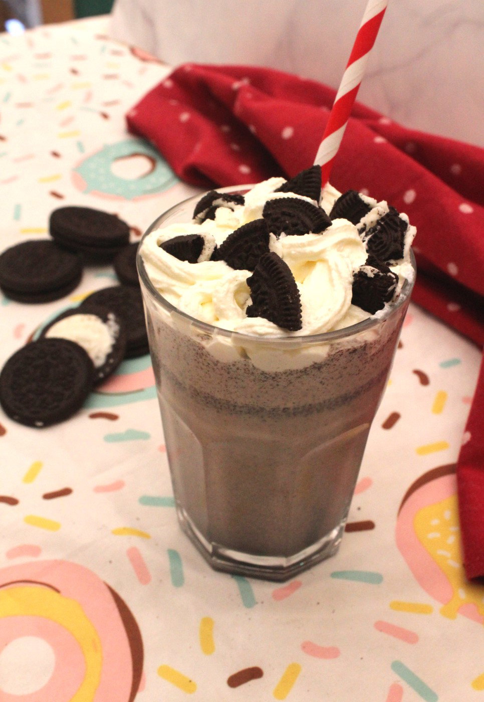 Milkshake de galletas oreo