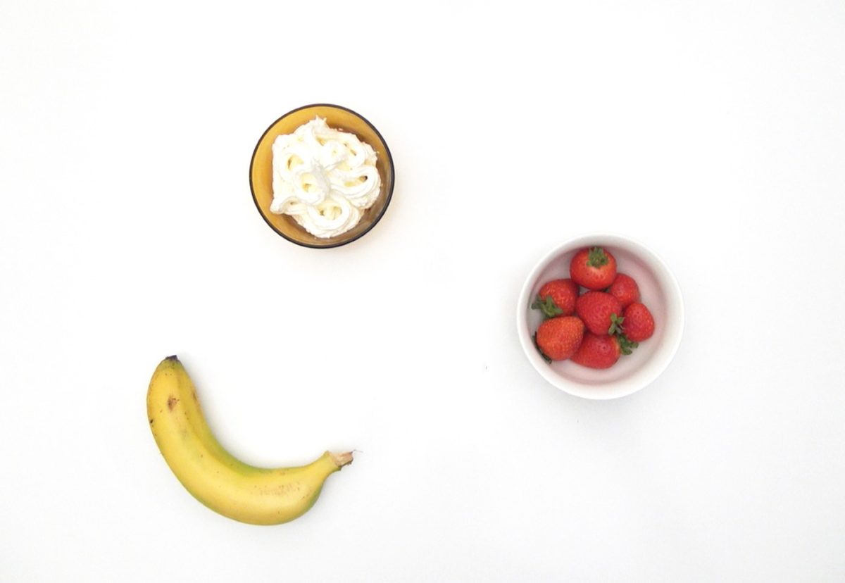 Milkshake de fresa y plátano