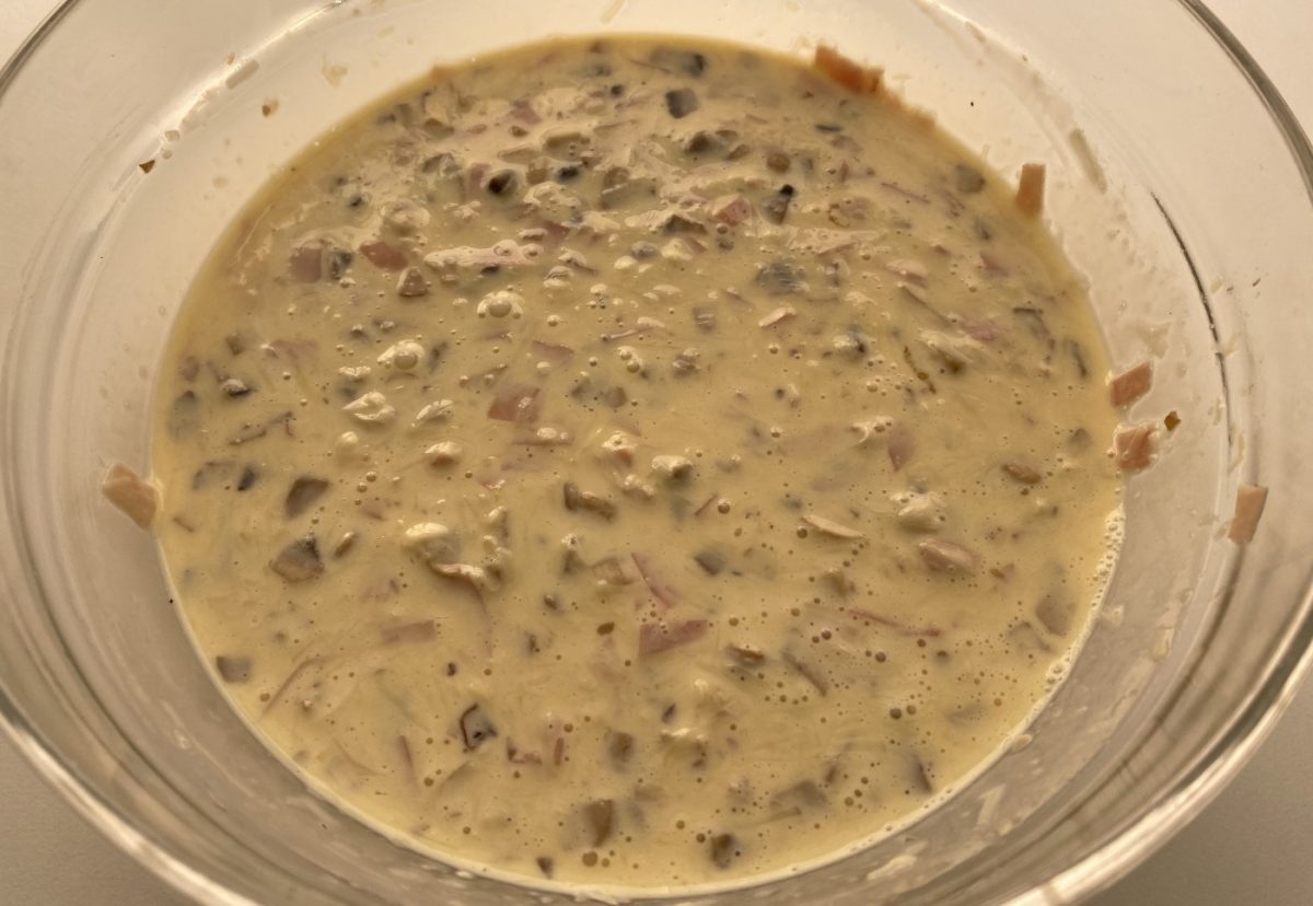 Quiche de jamón y queso con champiñones paso a paso
