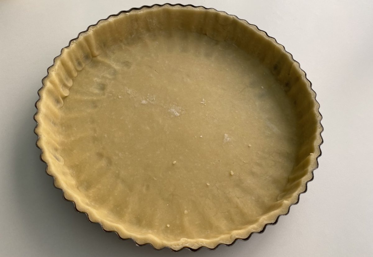 Quiche de jamón y queso con champiñones paso a paso