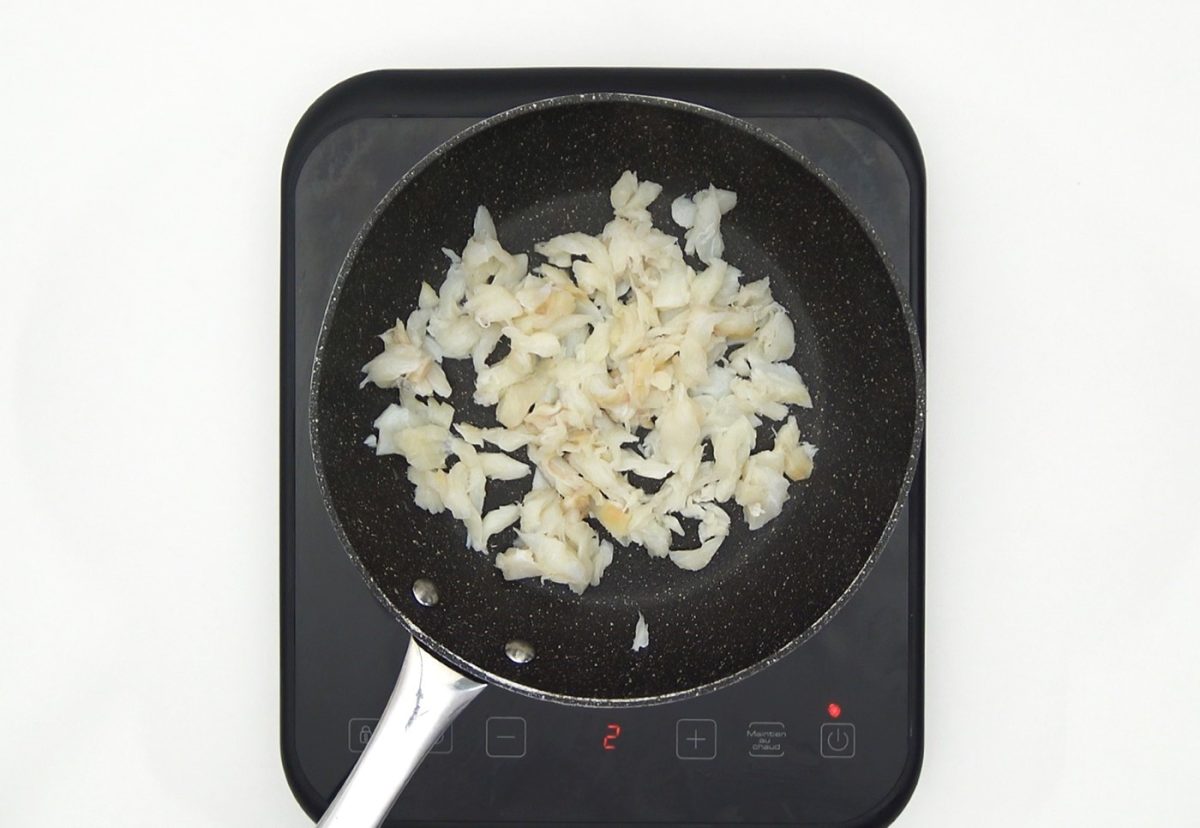Rin ran de bacalao. Receta tradicional con pimientos y patata