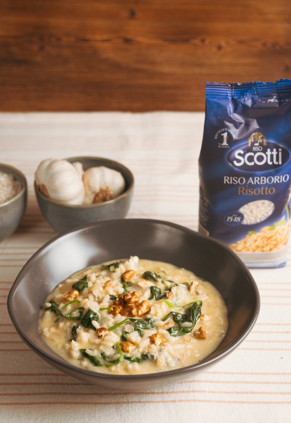 Risotto de espinacas. Receta fácil para un plato saludable