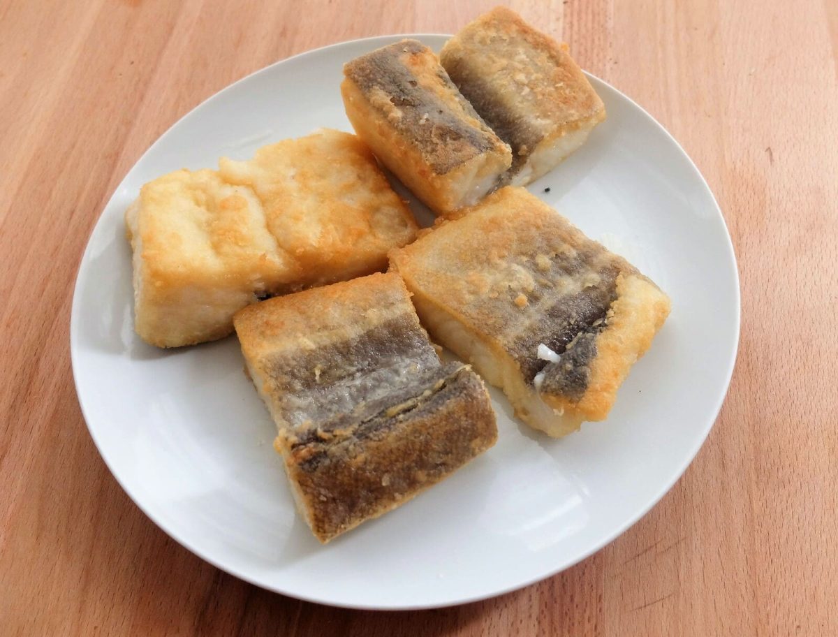 bacalao con piñones y pasas paso 12