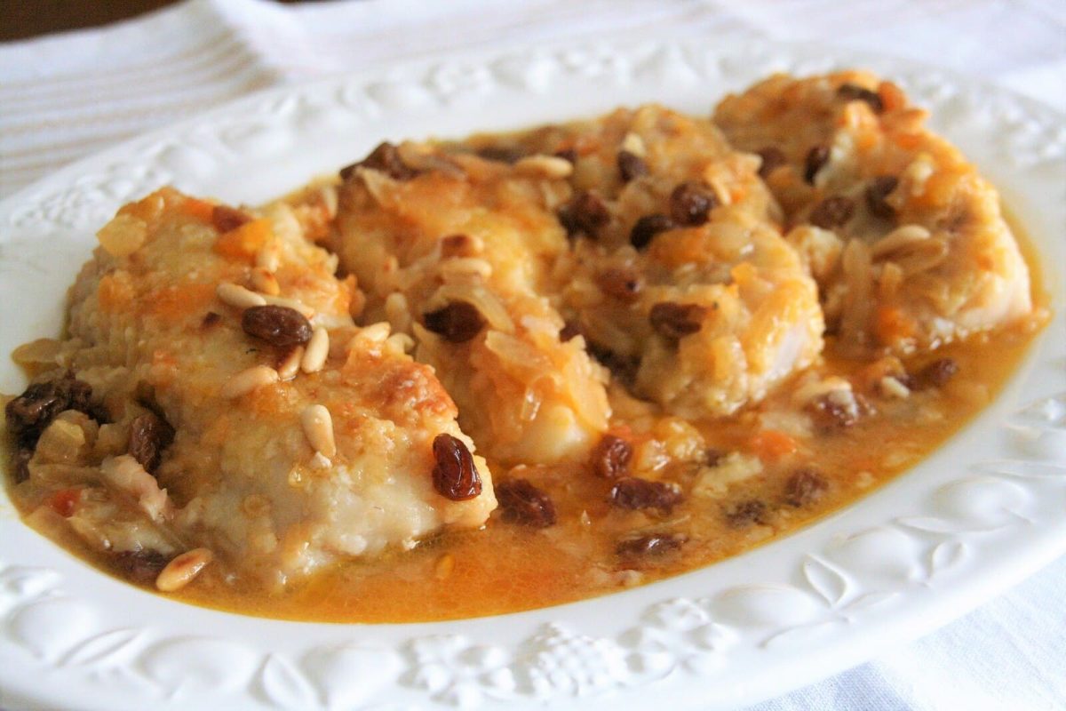 bacalao con piñones y pasas paso 18