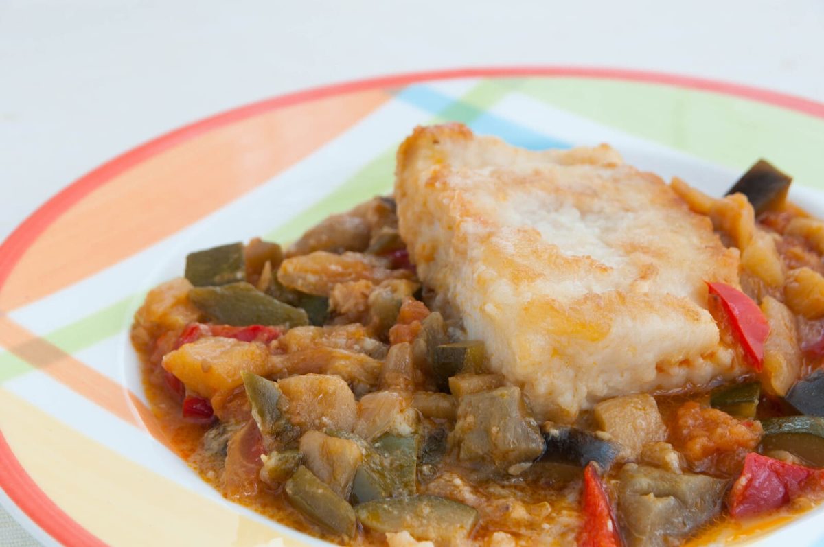 bacalao con sanfaina paso 13