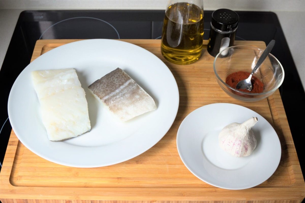 bacalao rápido con ajada paso 1